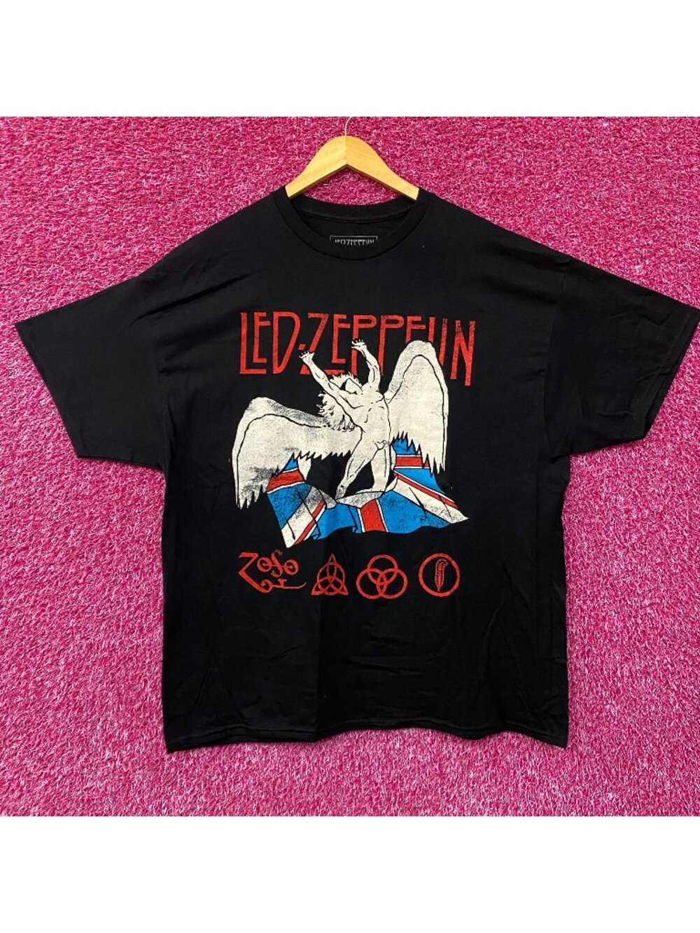 Led Zeppelin Icarus Union Jack Flag T-Shirt XL